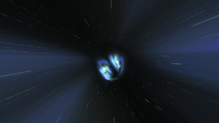 Wall Mural - Time And Space Travel Through A Vortex Wormhole