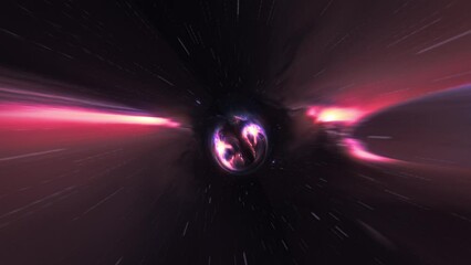 Wall Mural - Travel Through A Wormhole Through Time And Space Animation