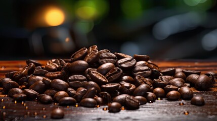 Canvas Print - coffee bean photos super details