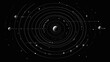Leinwandbild Motiv black and white minimalist NASA vector