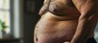 Adult belly fat. Generative AI technology.