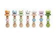 Spark Joy and Delight with a Playful Baby Rattle Collection in Motion on White or PNG Transparent Background