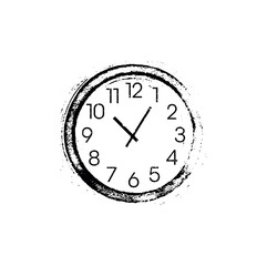 Wall Mural - clock isolated on white	