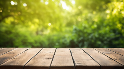 Canvas Print - Empty wooden table background