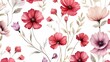 An exquisite watercolor artwork of Digital Flowers Motif Design. manually put together.Pattern for the cover, fabric, textile, and background of the wrapping paper