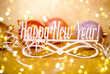 Happy New Year on a gold shiny background
