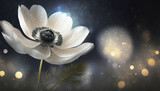 Fototapeta Kwiaty - Zawilec grecki, piękne wiosenne kwiaty, dekoracja ścienna, generative ai