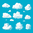 set of clouds vector illustration
