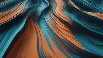 Wall Mural - Abstract wavy background. 3d rendering