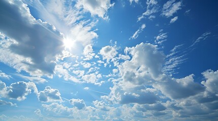 Sticker - Blue sky and white clouds