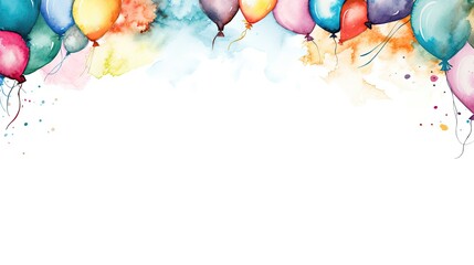 Wall Mural - watercolor painting style vector of Birthday