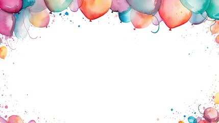 Wall Mural - watercolor painting style vector of Birthday