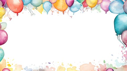 Wall Mural - watercolor painting style vector of Birthday