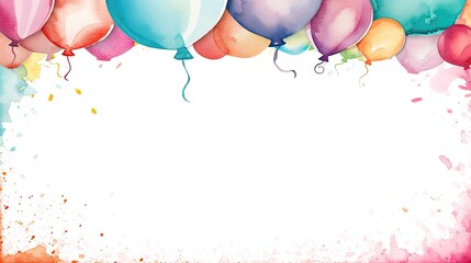 Wall Mural - watercolor painting style vector of Birthday