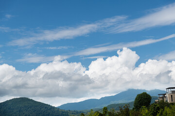 Poster - Landscape of sky and mountains