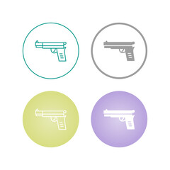 Canvas Print - Pistol Vector Icon