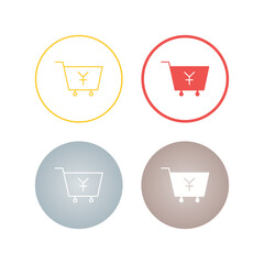 Sticker - Cart Vector Icon