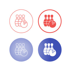 Sticker - Bowling Vector Icon