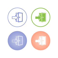 Sticker - Exit Door Vector Icon