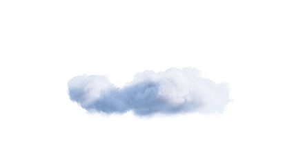 Wall Mural - White clouds isolate on black background. 3d illustration
