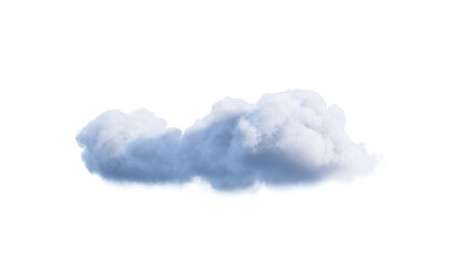 Wall Mural - White clouds isolate on black background. 3d illustration