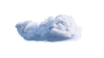 Wall Mural - White clouds isolate on black background. 3d illustration