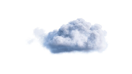 Wall Mural - White clouds isolate on black background. 3d illustration