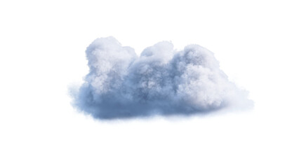 Wall Mural - White clouds isolate on black background. 3d illustration