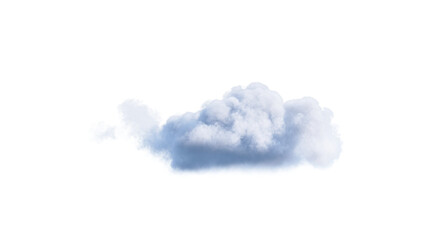 Wall Mural - White clouds isolate on black background. 3d illustration