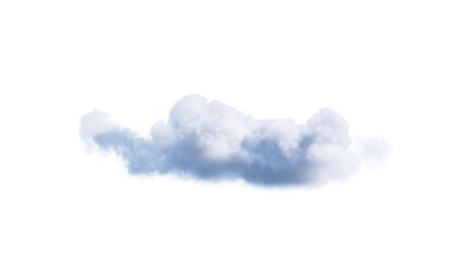 Wall Mural - White clouds isolate on black background. 3d illustration