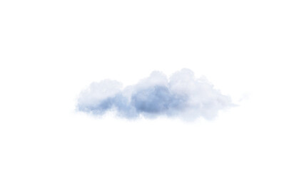 Wall Mural - White clouds isolate on black background. 3d illustration