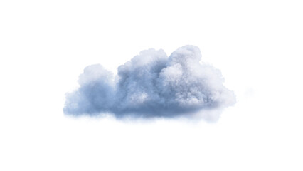 Wall Mural - White clouds isolate on black background. 3d illustration