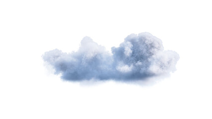 Wall Mural - White clouds isolate on black background. 3d illustration