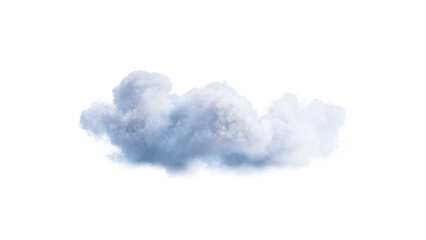 Wall Mural - White clouds isolate on black background. 3d illustration