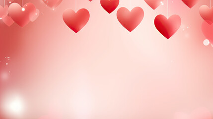 Wall Mural - valentine background with hearts