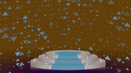 Poster - Podium on an abstract background. Vector