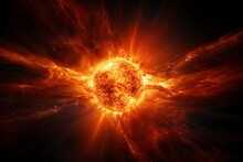 Burning Atmosphere Of Red Giant Star