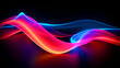 © NAVIN - Colorful glowing neon lines background - ai generative