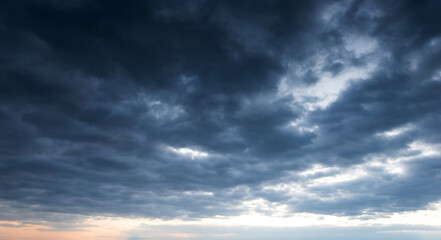 Wall Mural - Dark storm clouds full in the sky