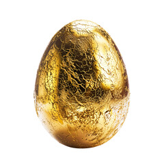 Golden easter egg png, isolated on white or transparent background, gold egg hd