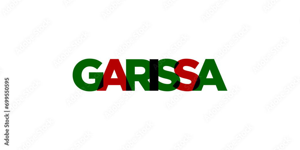 Garissa in the Kenya emblem. The design features a geometric style