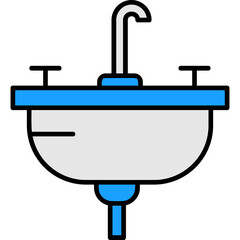 Canvas Print - Washbasin Icon