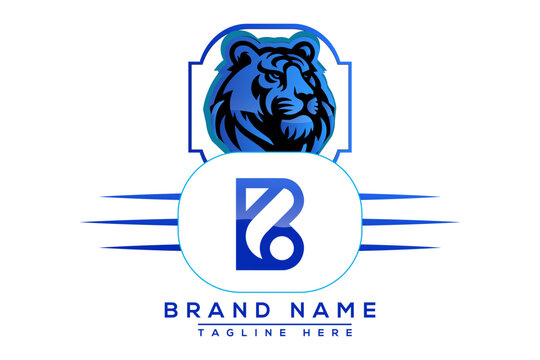 BZ Tiger logo Blue Design. Vector logo design for business.