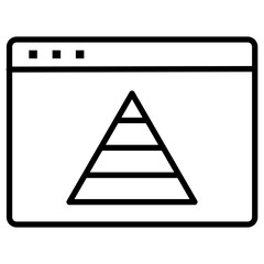 Wall Mural - Website Pyramid Icon of SEO and SEM iconset.