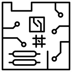 Poster - Motherboard Icon of Computer and Hardware iconset.