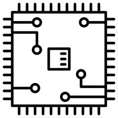 Sticker - Microprocessor Icon of Computer and Hardware iconset.