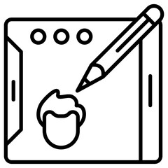 Canvas Print - Drawing Tablet Icon of Computer and Hardware iconset.