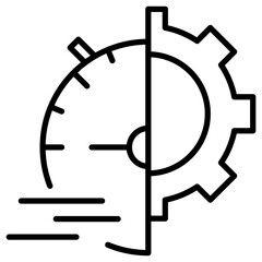 Wall Mural - Time Management Icon of Productivity iconset.