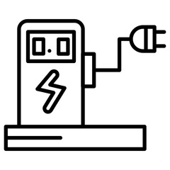 Canvas Print - Charging Station Icon of Smart City iconset.