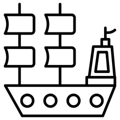 Sticker - Galleon Icon of Pirate iconset.